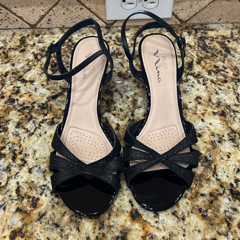 Touch of Nina black dress Sandals . Size 9.5
